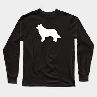 Border Collie Silhouette Long Sleeve T-Shirt